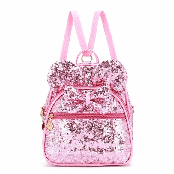 Girls Mini Backpack Bowknot Polka Dot Cute Daypacks Convertible Shoulder Bag :[ - Picture 1 of 7